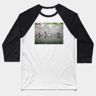 Geese on Peaceful Pond Country Living Photograph Beautiful Photography Art Geese on Lake Baseball T-Shirt